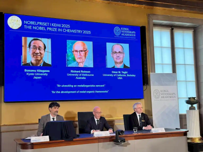 2025年诺贝尔化学奖揭晓：11位华人曾获诺贝尔奖 上一位是10年前的屠呦呦 ！