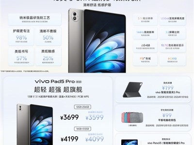 首发3599元起 vivo Pad5 Pro柔光版发布：3.1K柔光屏+天玑9400 ！
