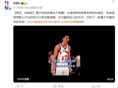 林书豪宣布退役 NBA官微发文祝福：再见林疯狂！ 