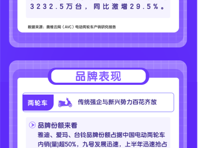 2025上半年电动两轮车销量榜出炉：雅迪、爱玛、台铃TOP3 !