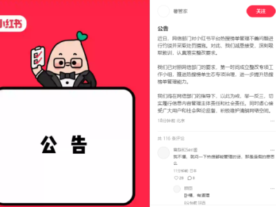 因炒作明星动态破坏网络生态被查处！小红书回应被约谈：深刻吸取教训 !