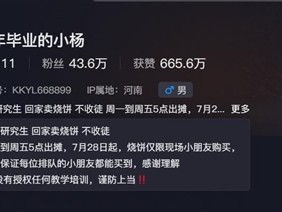 95后研究生博主卖创意烧饼涨粉40万：小朋友很喜欢 !