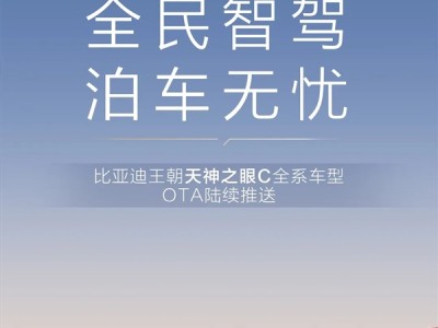 比亚迪王朝秦宋元夏4大IP车型即将OTA：五大新功能 ！